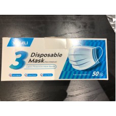 yxali 3-ply disposable masks 50pc/box